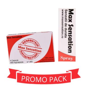 Pachet promo: Max Sensation Spray, 10 ml + Max Sensation, 4 cps